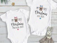 My first Christmas personalised baby wombat bodysuit, Little Aussie Xmas gift
