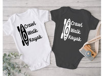Crawl Walk Kayak Baby Bodysuit