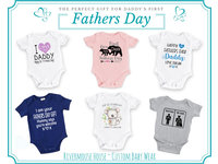 I Love my Daddy, Happy 1st Fathers Day Baby Bodysuit