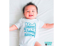 Daddy's fishing buddy baby bodysuit, Custom personalised to suit your family