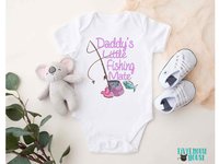 Daddy's Little Fishing Mate Custom Baby Bodysuit