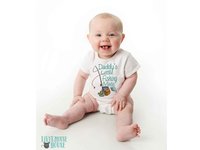 Daddy's Little Fishing Mate Custom Baby Bodysuit