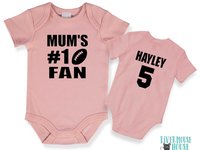 Personalised Sports Jersey Baby Bodysuit, Newest Fan Custom Name + Number Aussie Footy Romper