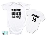 Personalised Sports Jersey Baby Bodysuit, Newest Fan Custom Name + Number Aussie Footy Romper