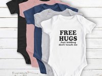 Free Hugs - Just kidding don't touch me funny baby bodysuit