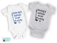 Daddy's Little Golf Buddy Baby Bodysuit, Custom Golf Lovers Gift