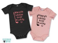 Daddy's little golf buddy baby bodysuit