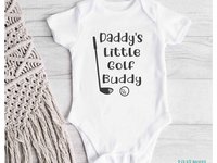 Daddy's little golf buddy baby bodysuit