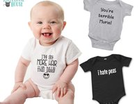 I've got more hair than Daddy funny baby bodysuit