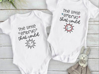 IVF Baby Bodysuit, The Little Embryo That Could, Personalised Pregnancy & Birth Announcement