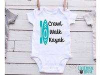 Crawl Walk Kayak Baby Bodysuit