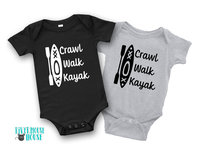 Crawl Walk Kayak Baby Bodysuit