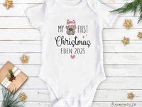 My first Christmas personalised baby wombat bodysuit, Little Aussie Xmas gift