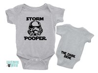 Storm Pooper - The Dark Side funny Star Wars baby bodysuit