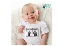 Your Dad - My Dad Funny Superhero Baby Bodysuit
