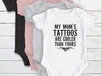Tattoo Baby Personalised Bodysuit, My Mum's Tattoos are Cooler than Yours, Funny Tattoo Artist Romper