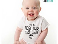 I've got more hair than Daddy funny baby bodysuit