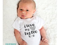 Baby Love Personalised Bodysuit, I Heart My Family Custom Name Design