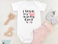 Baby Love Personalised Bodysuit, I Heart My Family Custom Name Design