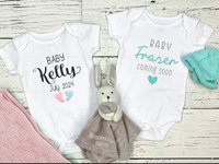 Personalised Pregnancy & Birth Announcement, Create Your Own Baby Reveal Onesie