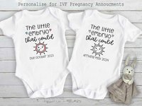 IVF Baby Bodysuit, The Little Embryo That Could, Personalised Pregnancy & Birth Announcement
