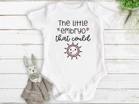 IVF Baby Bodysuit, The Little Embryo That Could, Personalised Pregnancy & Birth Announcement