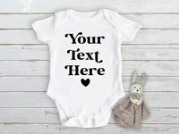 Custom personalised baby bodysuit, add your own text onesie