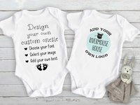 Custom personalised baby bodysuit, add your own text onesie
