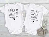 Hello baby personalised pregnancy announcement, See you soon custom baby reveal for Grandparents, Daddy, friends & family