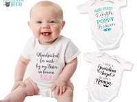Handpicked for Earth baby bodysuit, Personalised family memorial angel wings onesie