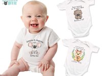 Koala Baby Bodysuit Someone in Australia Loves Me, Australian Animal Gift, Size Newborn to Toddler, Cute Little Aussie Wildlife Romper