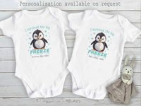 IVF Baby Penguin, I survived the big breeze funny bodysuit, Size newborn to toddler romper, Australian kids gift
