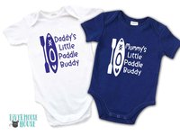 Little paddle buddy baby bodysuit personalised kayak & canoe lovers gift