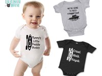 Little paddle buddy baby bodysuit personalised kayak & canoe lovers gift