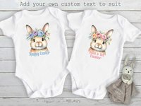 Baby bunny rabbit personalised bodysuit, customise yours for Easter or any occasion