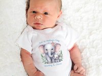 First Mothers Day Mummy & baby elephants personalised onesie