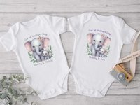 First Mothers Day Mummy & baby elephants personalised onesie