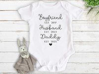 Baby pregnancy announcement for husband, Personalised new daddy reveal