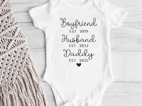 Baby pregnancy announcement for husband, Personalised new daddy reveal
