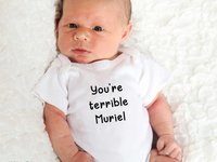 Muriel's Wedding funny baby bodysuit - You're terrible Muriel