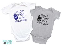 Funny Wine Lover Baby Bodysuit, I'll Have a Bottle of the House White