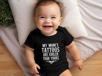 Tattoo Baby Personalised Bodysuit, My Mum's Tattoos are Cooler than Yours, Funny Tattoo Artist Romper