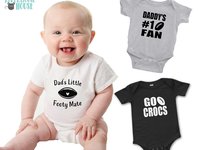 Aussie Football Baby Bodysuit, Dad's Little Footy Mate, Custom Rugby Gift