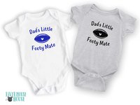 Aussie Football Baby Bodysuit, Dad's Little Footy Mate, Custom Rugby Gift