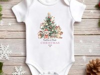 Aussie Animals First Christmas Personalised Baby Bodysuit