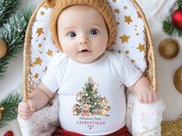 Aussie Animals First Christmas Personalised Baby Bodysuit