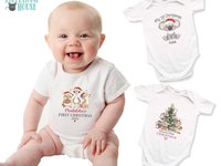 First Aussie Christmas Animals Personalised Baby Bodysuit