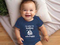 Personalised Sailing Baby Bodysuit, Funny Aussie Boating Outfit