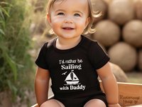Personalised Sailing Baby Bodysuit, Funny Aussie Boating Outfit