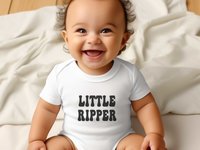 Little Ripper Aussie baby bodysuit, Australian slang retro romper, Size Newborn to toddler romper
